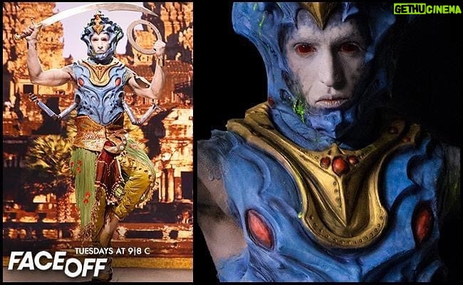 Cig Neutron - 546 Likes - The first individual challenge on season 7 of #Faceoff I got Angkor Wat for an ancient aliens challenge and created my interpretation of Lord Vishnu, even tho I was safe that episode I still really like this character. It’s crazy that I sculpted and molded an entire upper body cowl in like 2 days