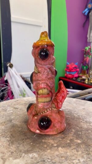 Cig Neutron Instagram - The papa of meat sent me a @meatcanyon @baddragontoys collab toy and I couldn’t resist painting it for an upcoming @bizarroaugogo sketch! I love Meat canyon and I love bad dragon so this mashup was absolutely epic. Thanks so much Papa Meat! Can’t wait to show ya’ll the skit!