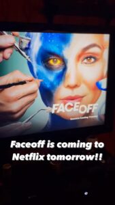 Cig Neutron Instagram - I just saw that Faceoff is coming to @netflix tomorrow!! Stream it and tell everyone ya know! #faceoff #syfy #syfyfaceoff #faceoffsyfy #makeup #specialfx #makeupfx