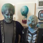 Cig Neutron Instagram - That time I turned @alexpardee into a ghost alien for his art show using @rbfx prosthetics and I turned @rannieaugogo into one as well using my own original prosthetics. #rbfx #alien #ghost #alexpardee #art #artshow #prosthetic #makeup #makeupfx #makeupartist #makeupart
