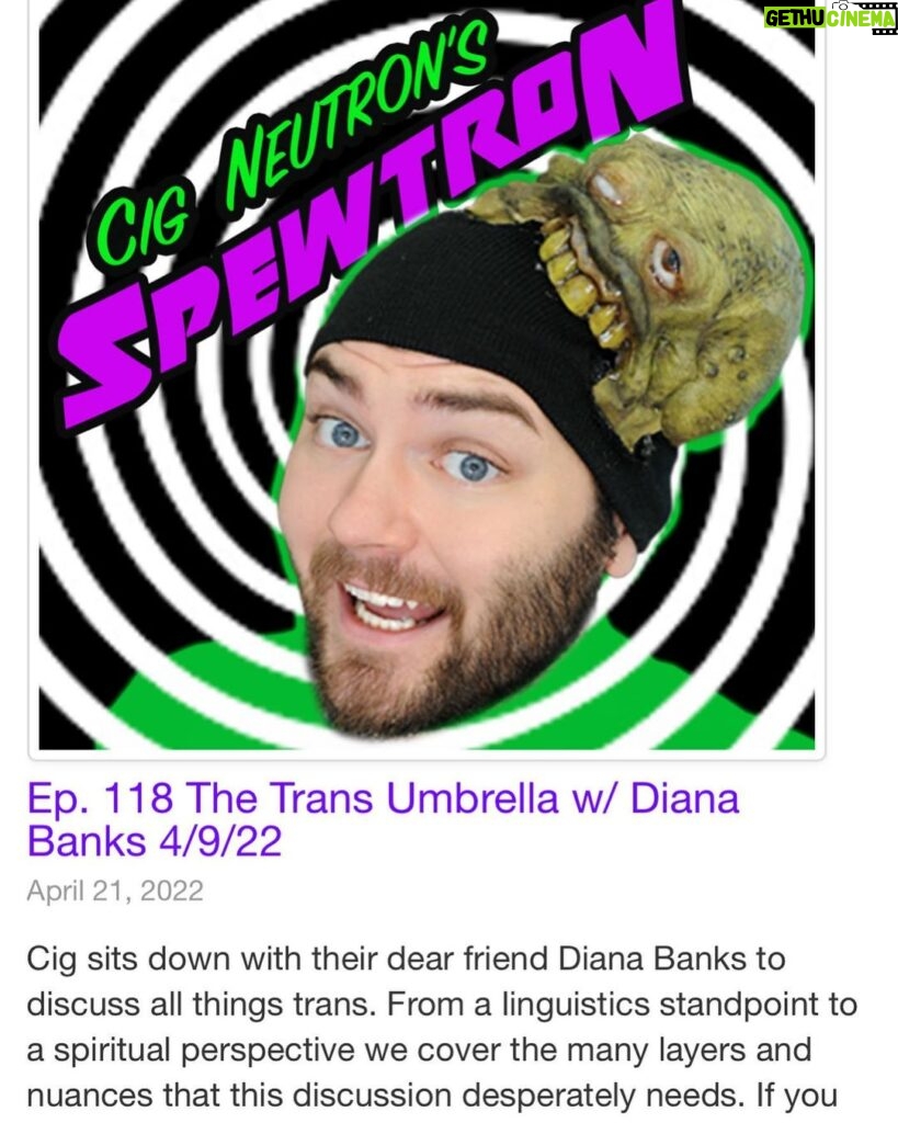 Cig Neutron Instagram - New episode of Spewtron is available wherever you listen to podcasts! This episode I sit down my my dear friend Diana as we begin to unpack the layered and nuanced umbrella that is trans. #podcast #podcaster #podcastersofinstagram #trans #nonbinary #lgbtq