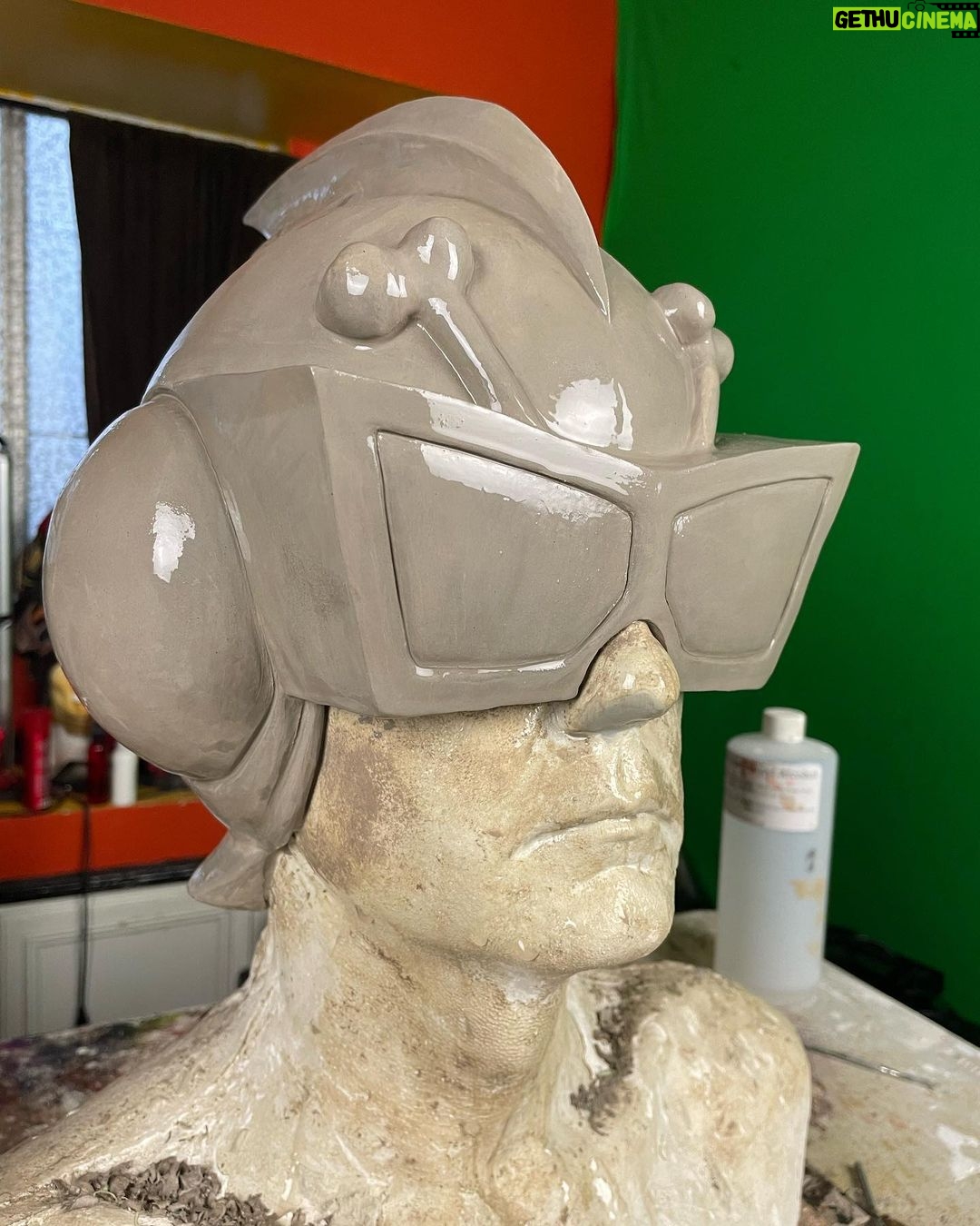 Cig Neutron Instagram - Been getting back to sculpting stuff for @bizarroaugogo on twitch. Here’s the finished Nemontoad helmet. I can’t wait to wear this!! Now just gotta mold it and cast one. The design is inspired by one of my favorite movie posters of all time Psychomania. #sculpture #sculptor #art #traditionalart #mask #helmet #bizarroaugogo