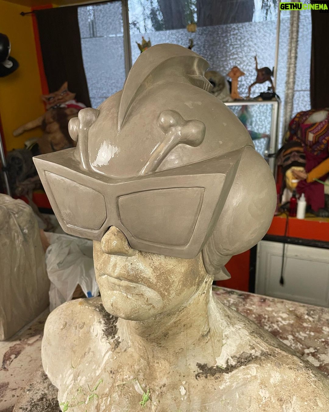 Cig Neutron Instagram - Been getting back to sculpting stuff for @bizarroaugogo on twitch. Here’s the finished Nemontoad helmet. I can’t wait to wear this!! Now just gotta mold it and cast one. The design is inspired by one of my favorite movie posters of all time Psychomania. #sculpture #sculptor #art #traditionalart #mask #helmet #bizarroaugogo