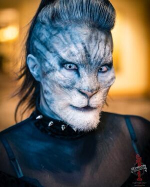 Cig Neutron Instagram - @rannieaugogo and I had the most incredible time at @theofficialdomcon I have such a deep respect for Dommes and the work that they do. Thank you so much @theofficialporcelainmidnight for inviting us, showing us around, and sharing your wisdom with us. Check out episode 116 of Spewtron where I interview Mistress Porcelain. My amazing jacket by @battle.jacket.bill if anyone knows the wonderful photographers IG please tag. #dom #domcon #domconla #battlejacket #cat #pet