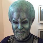 Cig Neutron Instagram - That time I turned @alexpardee into a ghost alien for his art show using @rbfx prosthetics and I turned @rannieaugogo into one as well using my own original prosthetics. #rbfx #alien #ghost #alexpardee #art #artshow #prosthetic #makeup #makeupfx #makeupartist #makeupart