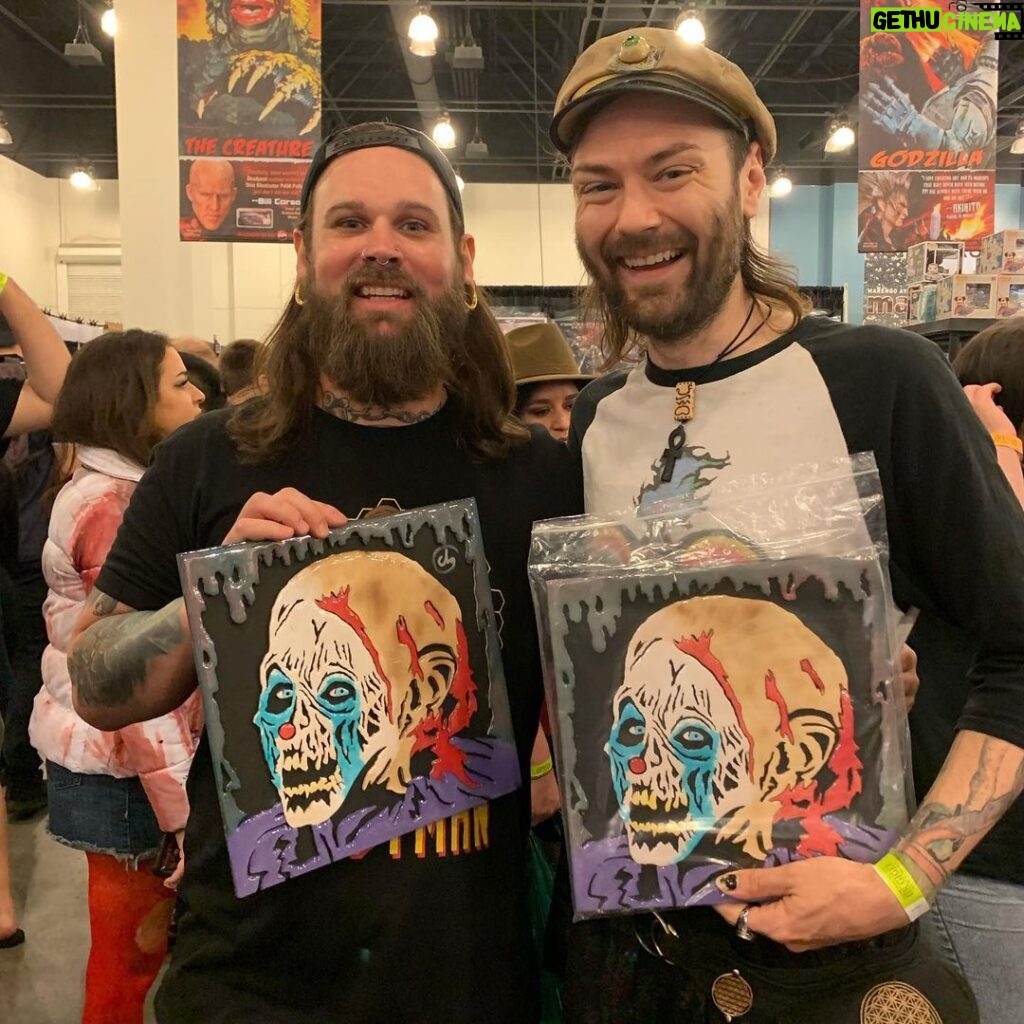 Cig Neutron Instagram - The absolute highlight of @monsterpaloozaofficial was being gifted this INCREDIBLE rendition of Murky the Dark Water clown made by the radical @toivosgoodwood seriously I am so honored and I can’t thank you enough. Go check out their work and show them some love! #monsterpalooza #monsterpalooza2022 #faceoff #faceoffsyfy