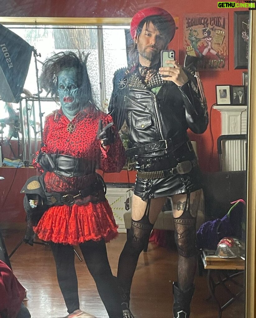 Cig Neutron Instagram - My pal Auggy @rannieaugogo and I Had the honor of seeing the @bouletbrothers perform with the cast of @bouletbrothersdragula last night. It was such an incredible show. I finally got to rock my legendary magiqkal jacket I commissioned from @battle.jacket.bill seriously ya’ll check out Bill’s work, an absolute master artisan. This jacket has so much soul and magiqk put into it. And I highly recommend getting one from Bill. #dragula #bouletbrothers #battlejacket #battlejackets #occult #chaos #order #esoteric