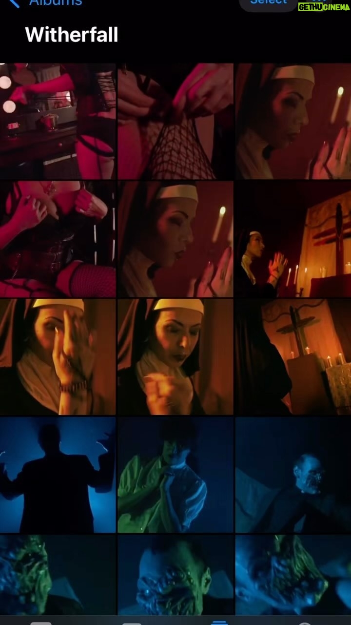 Cig Neutron Instagram - I came across this album I made of screenshots from my favorite shots in the @witherfallofficial “the other side of fear” music video me and my pal @kaslarmy co directed. I just want you to take a moment to appreciate how the video moves through the color palette. Look at it from top to bottom as each slide passes. It’s really neat to flow through the palette from an expanded view like this. @rannieaugogo and @sintwisted kicked ass with us in the height of the pandemic we shot this in our living room, all four of us a skeleton crew working multiple roles. To this day I’m so proud of this video. My inspiration for the feel of this was Suspiria and 70’s psychotronic film. Check it out if you haven’t seen it and let me know what you think about it. #music #arthouse #cinema #suspiria #70s