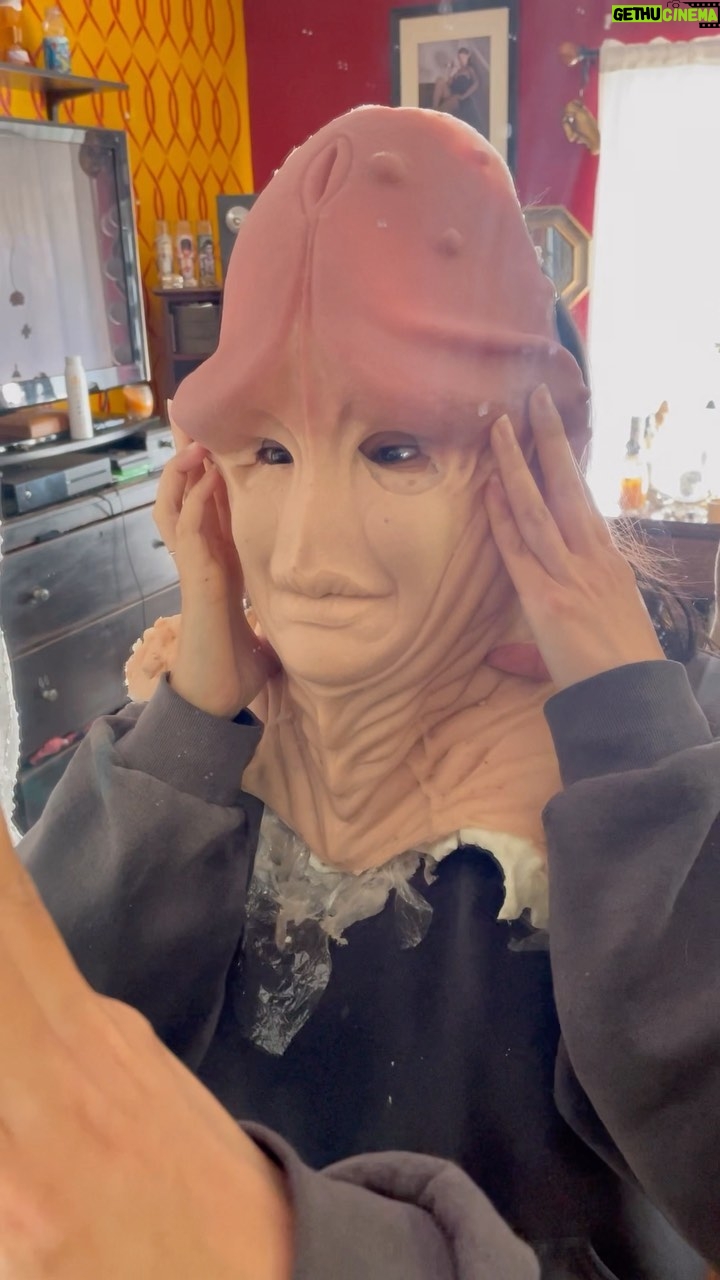 Cig Neutron - 1.9K Likes - Attempt number 2 for the D*ck Pixie mask for @rannieaugogo ! I think this one might be a success, still gotta trim it up and see if it fits but this is a much better run than last time. Making this for our upcoming @bizarroaugogo the movie crowdfunding pitch. #bizarroaugogo #maskmaking #silicone #fx #fxmakeup #makeup #makeupfx #practicalfx #creaturefx #cigneutron