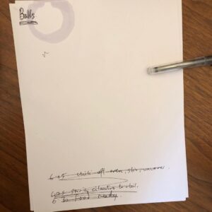 Claire Danes Instagram - Super Bowl party prep list.