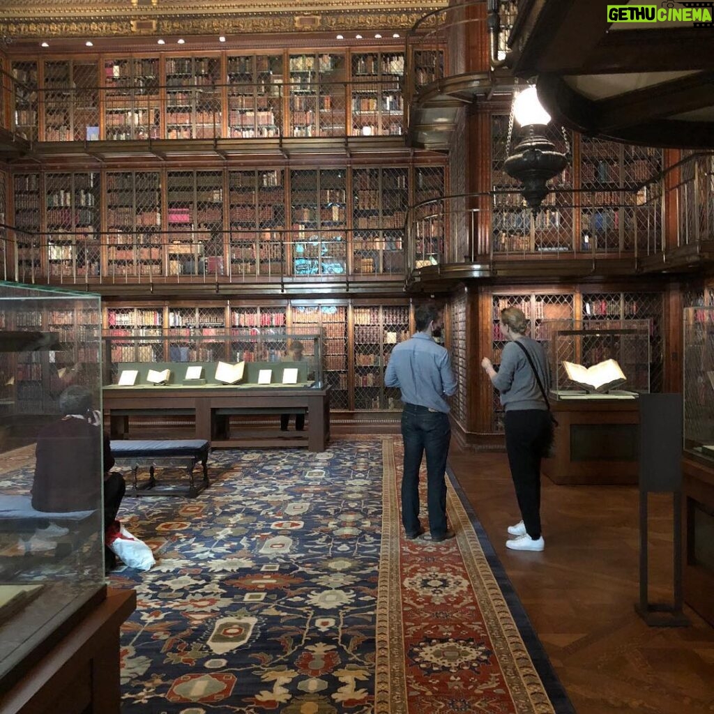 Claire Danes Instagram - I’ve lived in NYC my entire life and hadn’t even heard of the Morgan Library, never mind been, till yesterday. What a gem! Beautiful space and ancient books and texts - a favorite was a letter Jane Austin wrote to her niece backwards - as in, signed Enaj Nitsua. Recommend if you find yourself in the 🍎.