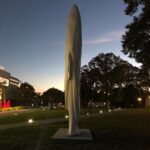 Claire Danes Instagram - Chloe in the (almost) dark. #swipe #jaumeplensa #vmfa