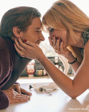 Cole Sprouse Instagram - Here’s @kathrynnewton and I for @whowhatwear in celebration of @lisafrankensteinfilm coming out soon. The rare photo of my face on this account has proven difficult for those of you interested in my pubic facial hair, so here’s 7. (Just a crumb of attention PWEASE). I requested, as I do with all my contracts, that all prop bags are filled with a standard kathryn newton perdiem. They said they didn’t have enough room in the bag. 

Photographer: @beaugrealy
Styling: @laurenegg 
Grooming: @sonialeeartistry
Manicurist:  @stephstonenails
VP of Creative: @awiley_creative
Production: @rockman_productions
