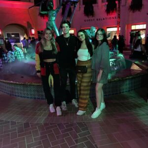 Colin Ford Instagram - The one time red eye comes in handy is for Horror Nights 🔪 thanks for having us this week @unistudios @horrornights 🩸 👻