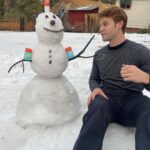 Colin Ford Instagram - Just chillin with my guy Frosty ☃️ talking about how much we love @bubble especially in these dry winter conditions ❄️ #ad Big Bear Lake, California