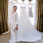 Connar Franklin Instagram - getting ready…. 🤍🤍🤍 wedding dress: @eliesaabbridal from @loho_bride mua: @jentioseco hair: @flawlessairbrush nails: @tombachik glow: @isabelalysa The Biltmore Estate