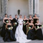 Connar Franklin Instagram – thank you @verawangbride for creating the most beautiful & stunning custom black dresses for my girls – i wanted the drama & every single dress was truly stunning. they had these made in such a short turn around & wanted to make sure every girl felt beautiful. It was an honor to have you apart of our special day.

thank you @makeupkarly & @kristenfarrah_makeup for creating the most beautiful make up looks for my girls. thank you @flawlessairbrush +
@alyaugustinehair for bringing my (very particular😂)slicked back bun vision to life. all of your talent + their beauty = magic.

thank you @isabelalysa & @dolceglow for flying to asheville and giving us all sprays the night before and she gave us all the lil goodie bags🥹 no one gives a glow like you, i love you! 

thank you @beinspiredpr for bringing this entire bridesmaids vision to life!!! @leilaklewis + clara you guys blow me away. Biltmore Estate