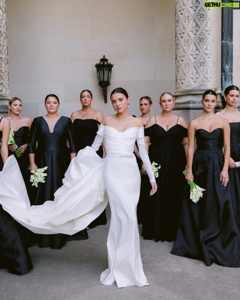 Connar Franklin Instagram - thank you @verawangbride for creating the most beautiful & stunning custom black dresses for my girls - i wanted the drama & every single dress was truly stunning. they had these made in such a short turn around & wanted to make sure every girl felt beautiful. It was an honor to have you apart of our special day. thank you @makeupkarly & @kristenfarrah_makeup for creating the most beautiful make up looks for my girls. thank you @flawlessairbrush + @alyaugustinehair for bringing my (very particular😂)slicked back bun vision to life. all of your talent + their beauty = magic. thank you @isabelalysa & @dolceglow for flying to asheville and giving us all sprays the night before and she gave us all the lil goodie bags🥹 no one gives a glow like you, i love you! thank you @beinspiredpr for bringing this entire bridesmaids vision to life!!! @leilaklewis + clara you guys blow me away. Biltmore Estate