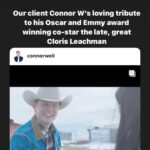 Connor Weil Instagram - My manager @michaelabramsgroup and my star agents at @stewarttalentlosangeles and I all sharing our heartbreak at the passing of a legend. @cloris_leachman could’ve cussed me out and I would’ve said “thank you”. One of the strongest women I have met in our industry.