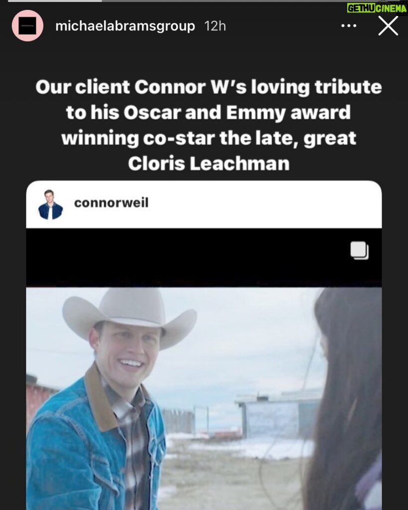 Connor Weil Instagram - My manager @michaelabramsgroup and my star agents at @stewarttalentlosangeles and I all sharing our heartbreak at the passing of a legend. @cloris_leachman could’ve cussed me out and I would’ve said “thank you”. One of the strongest women I have met in our industry.