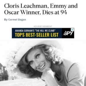 Connor Weil Instagram - RIP @cloris_leachman. A true icon, powerhouse and pistol. I got the amazing opportunity to work with her in 2019 and she was just as funny and fiery as ever. 

#beingandnothingness 
Dir: @ashleyavis 
@emwin3 
@betsybrandt