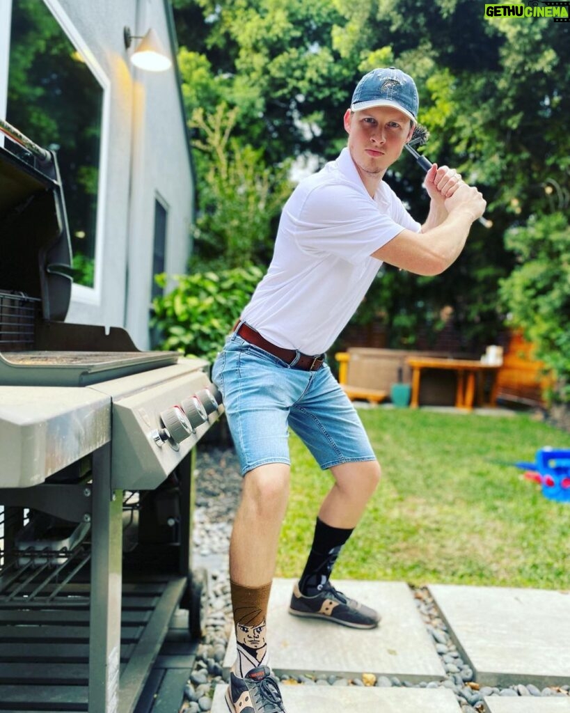 Connor Weil Instagram - This is your typical backyard dad reminding you to always clean your grill properly and to stay safe out there tonight. #happyhalloween
