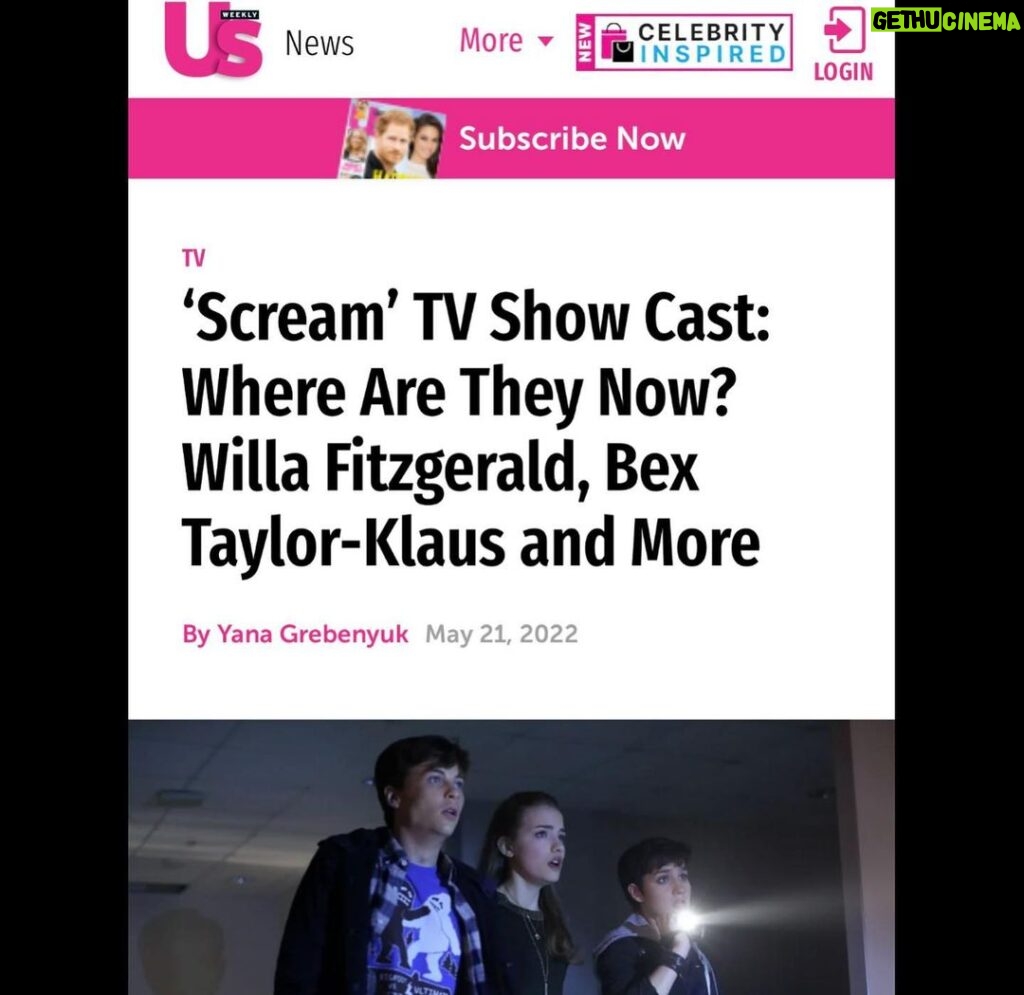 Connor Weil Instagram - Thanks for checking in @usweekly 🤘🏻 • “It really came down, to make it feel like Scream, that Scream is about a real physical killer and the mask that he wears,” she told Collider in 2015. “It was about getting that meta tone down, the humor and really tapping into the idea of technology and how kids today make themselves incredibly vulnerable with what they expose about themselves on the internet. … And how we all wear masks by what we put out on social media, with the photos we put out there and the information that we release.” ~ @jillellenblotevogel @usweekly #screamthetvseries #wherearetheynow