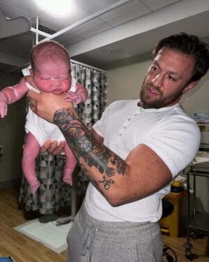 Conor McGregor Instagram - Another chunky healthy boy into the world. Dee you are my hero ❤️🙏