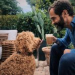 Constantine Markoulakis Instagram - Η εξέλιξη των ειδών: όταν ο σκύλος σου, αντί για το κόκκαλό του, λιγουρεύεται το φρέντο σου. #dog #NespressoFreddo #spon