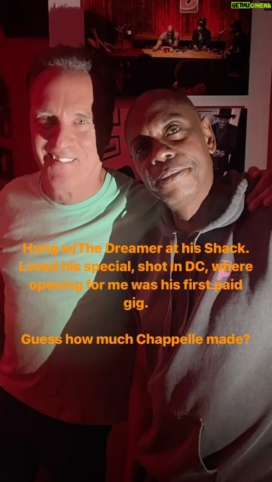 Craig Shoemaker Instagram - We were laughing about the old days, when the venue was part of a strip club, owned by “the Jewish Nazi.” Guess what we were paid. #davechappelle #standupcomedy #goat #funnyaf Ohio,USA