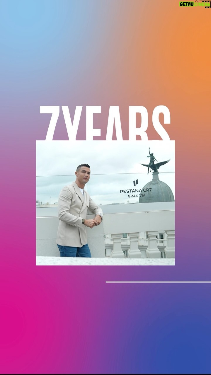 Cristiano Ronaldo Instagram - 7 YEARS OF GOOD VIBES! Let’s celebrate the 7th anniversary of Pestana CR7 Lifestyle Hotels! The journey began with a vision, team spirit and a dream by myself and Dionisio Pestana - to create not just hotels, but unforgettable experiences across the globe for urban explorers. From the captivating shores of Funchal to the vibrant streets of Lisbon. The cosmopolitan allure of Madrid to the enchanting essence of New York and of course the magic of Marrakech. Our hotels have become more than just a place to stay, but a destination for inspiration! Stay tuned for exciting anniversary surprises and celebration throughout the year 🎁🎈 Discover more at pestanacr7.com and @pestanacr7 #PestanaCR7 #PCR7GoodVibes