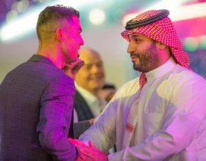 Cristiano Ronaldo Instagram - An honour to meet again with His Royal Highness Prince Mohammed bin Salman and great to be part of this panel today discussing the future of esports and the launch of the first ever #esportsworldcup that will be held in Saudi Arabia next year!