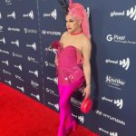 Cynthia Lee Fontaine Instagram - Mis Amores : last Night was extraordinary Good ! I’ll be posting all this week ! @glaad Media Awards was Amazing !! My look : Inspired on the gay Flag Color Pink that means Sexuality . Punk Rock Realness ! And also I worked on this look with a cucu Glam team that is 100% Part of our Queer community! Costume design by @aviescwho Hair by @draglabwigs More post this week ! Just so happy ! And Happy Mother’s Day ! #glaadawards #nyc #love #queer #dragperformer #dragoutthevote #rupaulsdragrace #acceptance #celebration