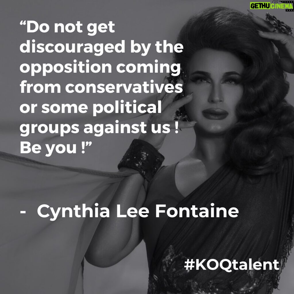 Cynthia Lee Fontaine Instagram - Cynthia Lee Fontaine is not only our Cucu Queen and a talented artist, but also a passionate advocate for philanthropy and social justice. Her advocacy spans across various areas including LGBTQ+ rights, democracy, and HIV awareness. Cynthia is #KOQtalent #cynthialeefontaine #dragqueens #dragoutthevote Austin, Texas