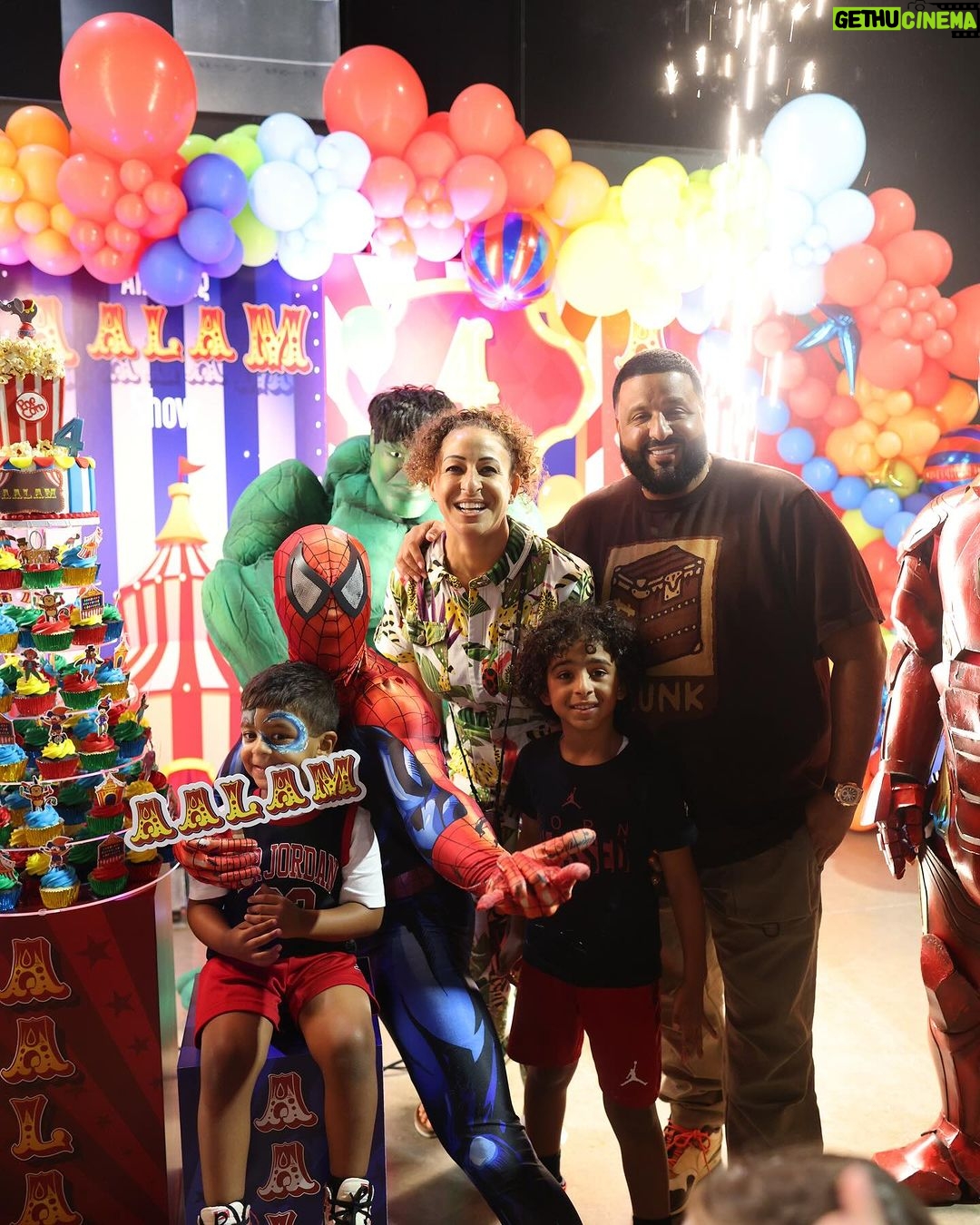 DJ Khaled Instagram - Happy birthday 🎂 Aalam !THANK YOU GOD 🤲🏽 Swipe for the birthday boy @aalamkhaled ! Mommy Daddy Asahd we love you so much!