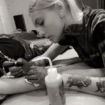 Daisy Coleman Instagram - Hi world! I’ll be visiting Colorado this upcoming week/weekend! On my list of stops, I will be checking out tattoo shops in Denver, Colorado Springs, and boulder! What’s your favorite Colorado tattoo shop that I should visit? ❤️🖤❤️🖤💉