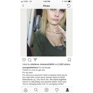 Daisy Coleman Instagram - I’ve been single for a year now. A year of rebuilding myself. A year of learning to love my scars. A year of finding myself as an artist in various forms. A whole year of undoing the damage you did to me. A year since I was a vegetable. You can stomp on flowers all you want, but even concrete will not stop us from growing. In 6 years, when my body has recycled all of my cells, there won’t be a fiber of my body that you have hurt or touched. Rejoice the rebirth. Flourish again.