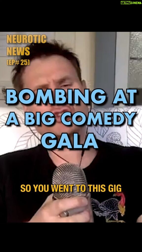 Damien Power Instagram - Taken from Ep #25 of Neurotic News - new episode out today. . . . . . #comedyvideos #podcast #comedians #gala #bombing #theatre #story #comedy