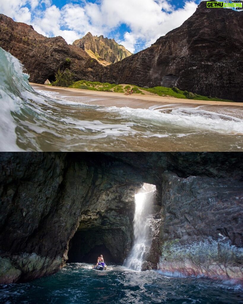 Dan Bilzerian Instagram - Amazing day exploring some hidden beaches and caves 📷 @davidlesh & @brendononeal