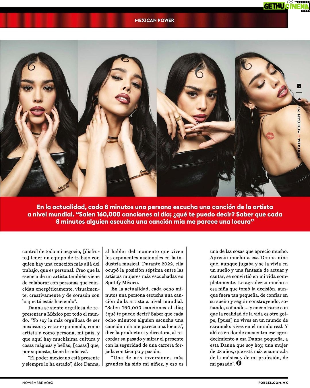 Danna Paola Instagram - ORGULLO🇲🇽♥️ que honor ser parte de esta portada y de representar al país con nuestra música !!!!! esto es gigante muchas muchas gracias familia @spotifymexico por apoyar nuestro arte siempreee! ✨ gracias @forbesmexico MEXAS 🇲🇽 PISANDO FUERTEEEEEE🔥