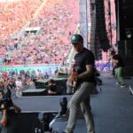 Dave Farrell Instagram - I had a wonderful time tonight playing “Running From My Shadow” with @m_shinoda !!! Mike is killing it with his set... if you get a chance, go see him on the #posttraumatictour ! #loveloud #loveloudfest #🎸#🎼#🍻