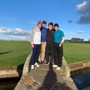 Dave Farrell Instagram - To say Scotland, and particularly St Andrews, is one of my favorite places on the planet would be an understatement. So happy to be back at @thehomeofgolf for this year #dunhilllinks ! 

Enjoyed a wonderful Monday practice round with @bradleywillsimpson , Mr Tyson, and Mr Edwards. Today, @kingsbarnsgolflinks is on the agenda. 

Tournament starts Thursday… I’m feeling good things coming! @dunhilllinks