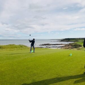 Dave Farrell Instagram - Thank you to @dunhilllinks for having me out to compete this year. By far, my favorite week of the year! And great fun being paired today with Mike Rutherford, guitar legend from Genesis, and Mike and the Mechanics.  Scotland, you never cease to amaze me! 🏴󠁧󠁢󠁳󠁣󠁴󠁿 💙