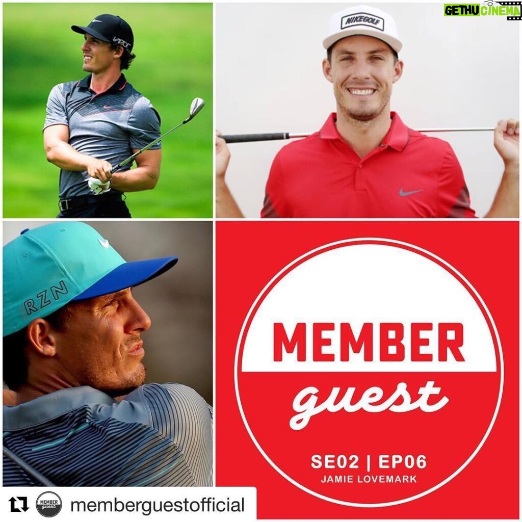 Dave Farrell Instagram - SE02•EP06 with Jamie Lovemark (@jamielovemark) has arrived! Jamie is a professional golfer on the #pgatour and one of Brendan’s longtime friends. The guys sit down in the "basement" of their St. Louis rental home during the PGA championship to discuss music, golf, and less important things. If Brendan had a normal size head would he be taller than Jamie? Was Dave's first kiss with his wife a bit too creepy? Can Jamie fly the boys back to California? Use the link in my bio and go check it out now! #memberguestpodcast #memberguest #TGIT