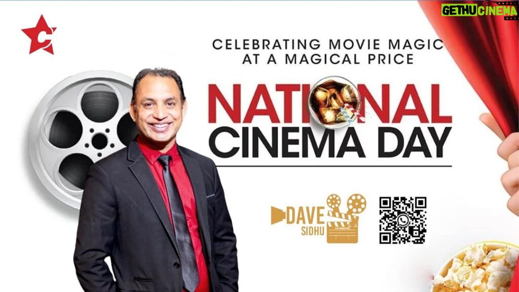 Dave Sidhu Instagram - #NationalCinemaDay #nationalcinemaday2023 #davesidhu #celebrate Enjoy your Special Day