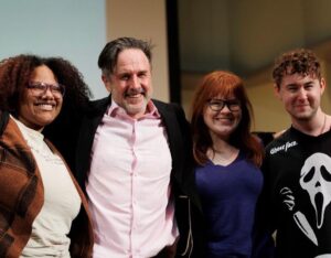 David Arquette Instagram - I would like to thank all the students and staff at @ballstateuniversity for having me as part of the David Letterman Lecture series. I had such a wonderful time at this remarkable university. Thank you Paige and Kim 📸 Joe?