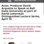 David Arquette Instagram - I can’t wait to visit @ballstateuniversity as part of the #davidletterman distinguished speakers program. Thank you for having me. I love #muncieindiana and the home of with #thejoyofpainting with #bobross