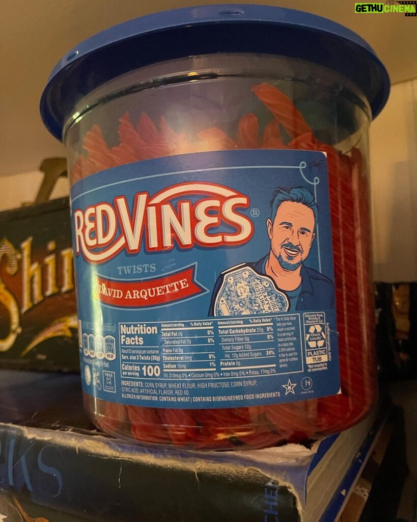 David Arquette Instagram - Everything I love #redvines @realbozotheclown #wrestling #scream #thankyou @americanlicoricecompany That made #labordayweekend
