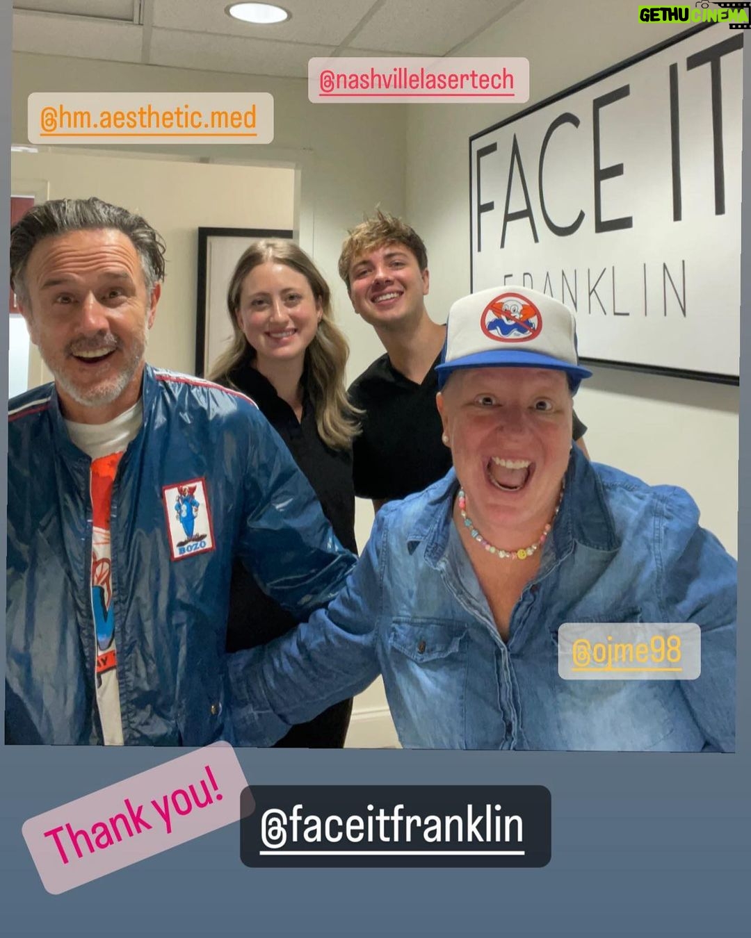 David Arquette Instagram - Thank you @faceitfranklin @ojme98 @nashvillelasertech @hm.aesthetic.med for zappin’ my spots!