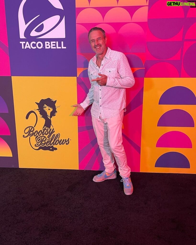 David Arquette Instagram - Thank you @tacobell for a wonderful party with @bootsybellows - Here’s to many more @hwoodgroup Thank you to the wildly talented @djpee.wee #rippaulreubens